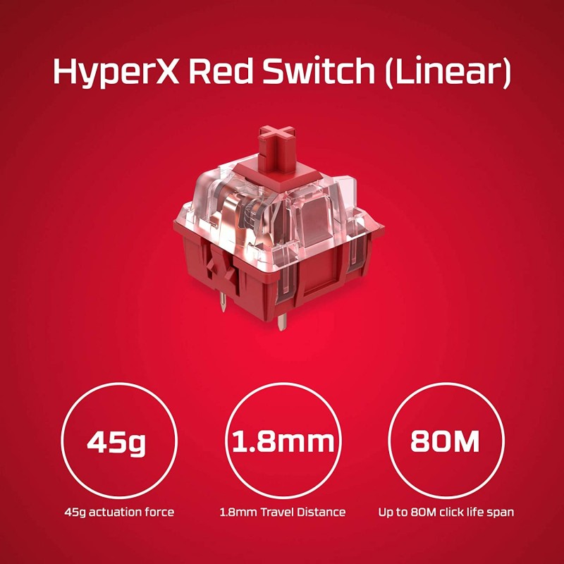 HyperX Alloy Origins 60% Red Switch RGB Mechanical Gaming Keyboard